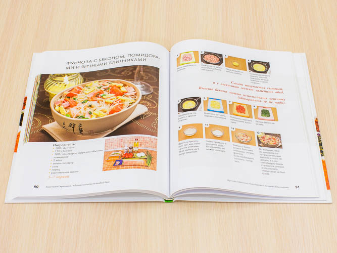 Раскрытая книга с рецептом