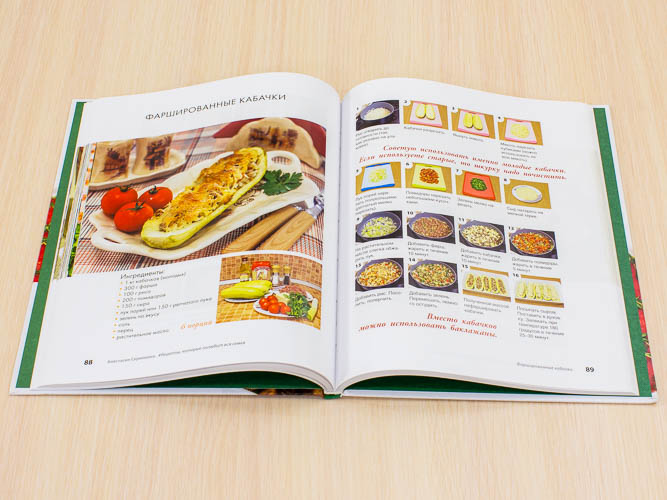 Раскрытая книга с рецептом
