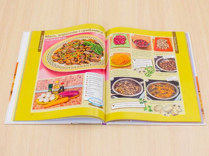 Раскрытая книга с рецептом